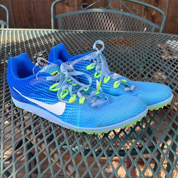Nike Zoom Rival D Track Racing Running Blue Green Sneakers Lightweight 9 - Picture 1 of 14